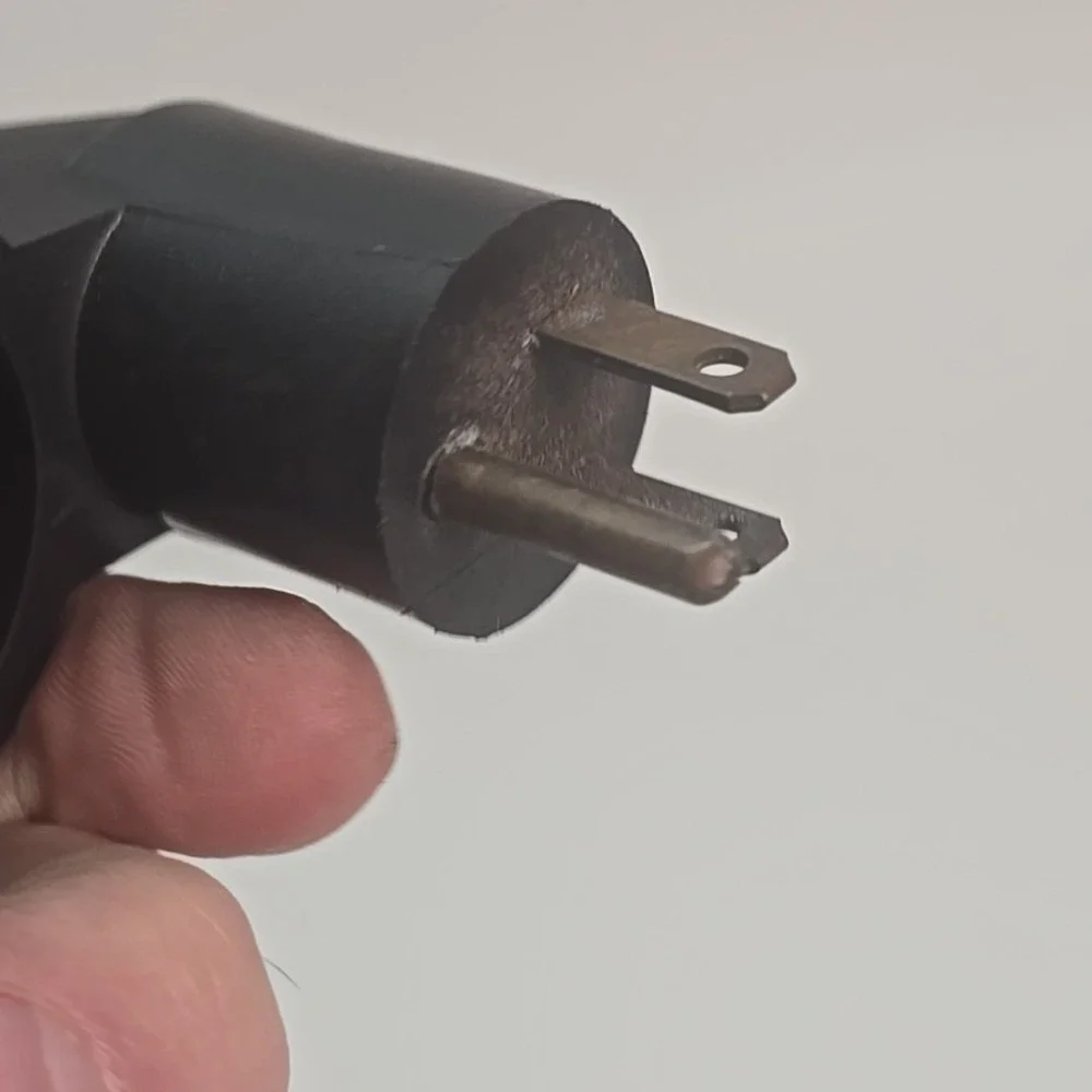 JR Products Angle Power Cord Adapter 15A Male x 30A Female